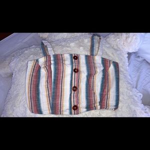 A cropped stripped shirt